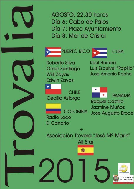 Puerto Rico, Cuba, Chile, Panamá y Colombia participan en Trovalia 2015
