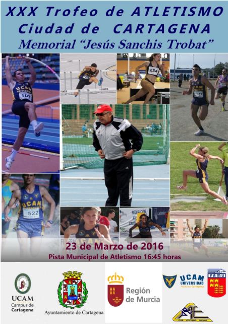 El Trofeo de Atletismo Ciudad de Cartagena celebrará su trigésima edición el Miércoles Santo