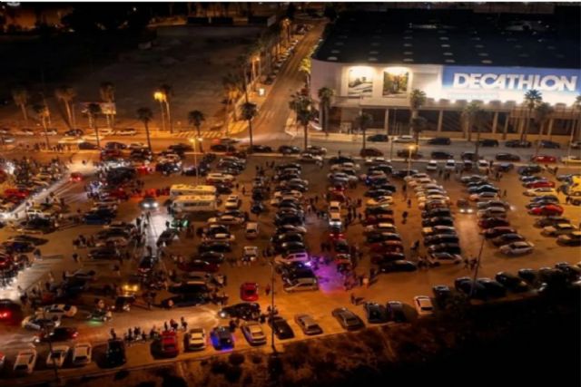Policía Local de Cartagena desaloja una quedada no autorizada de vehículos en Cabezo Beaza