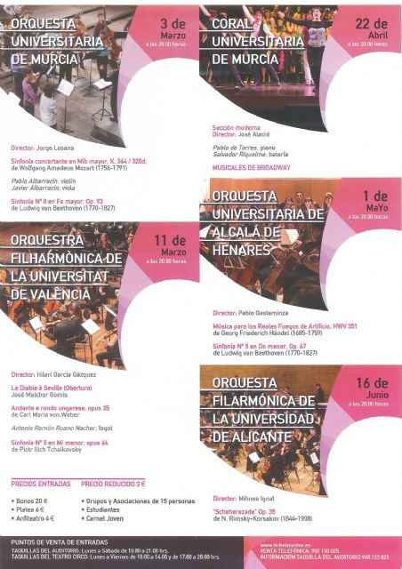 Música para todos con el Ciclo de Orquestas y Coros Universitarios de Cartagena