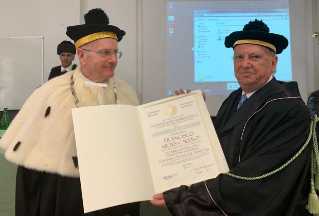 La Università di Foggia inviste doctor honoris causa al catedrático emérito de la UPCT Artés Calero