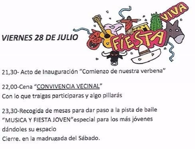 Los Diaz celebra sus fiestas populares este fin de semana con musica, degustaciones gastronomicas y actividades infantiles
