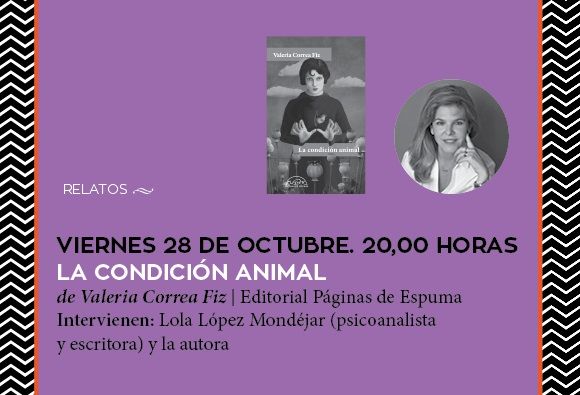 La autora argentina Valeria Correa presenta su libro de relatos La condición animal en El Luzzy