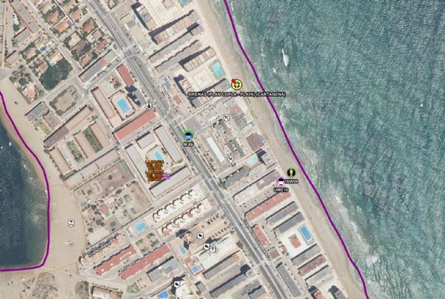 Fallece un bañista en la playa de Sirenas, Cartagena