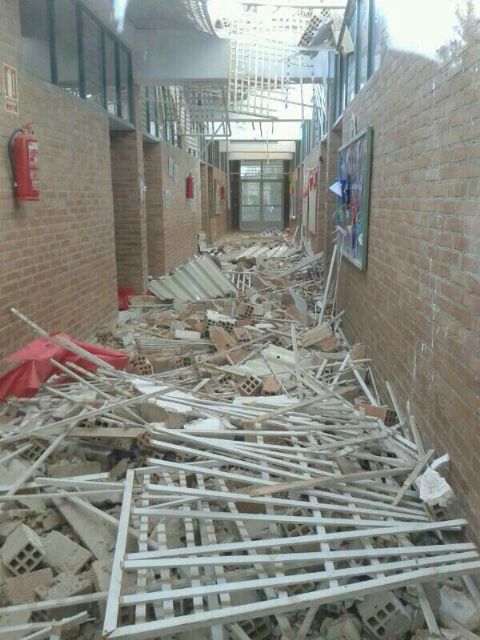 SPCT celebra que los daños del C.P. de los Barreros se produjeran un domingo por la noche