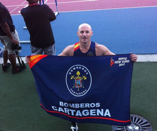 Un bombero de Cartagena consigue pleno de metales en los Campeonatos de España para veteranos