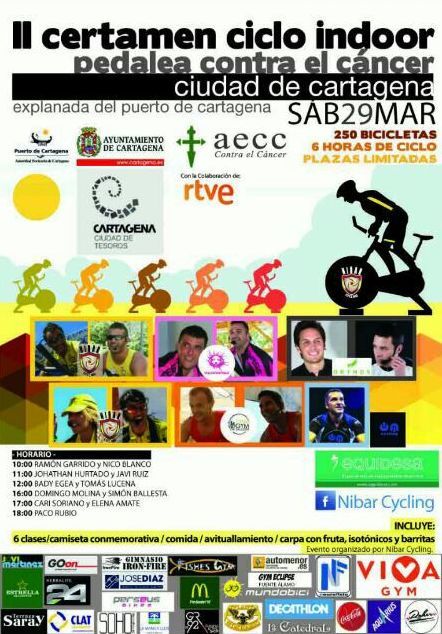 Pedaladas contra el cáncer en el II Certamen Ciclo Indoor