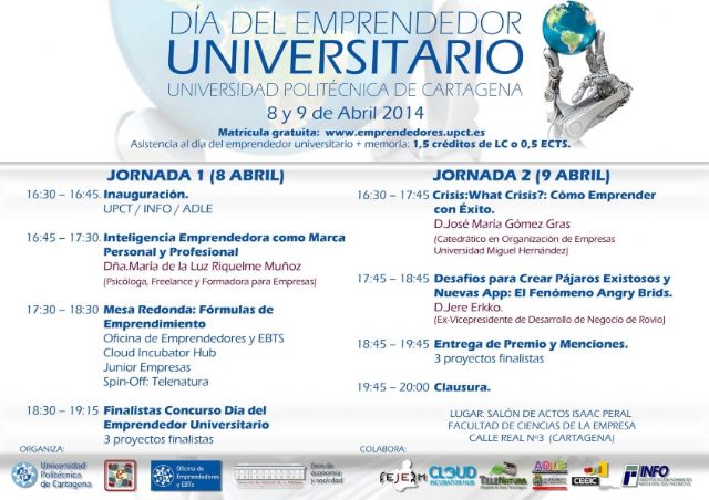 El Día del Emprendedor Universitario en la UPCT