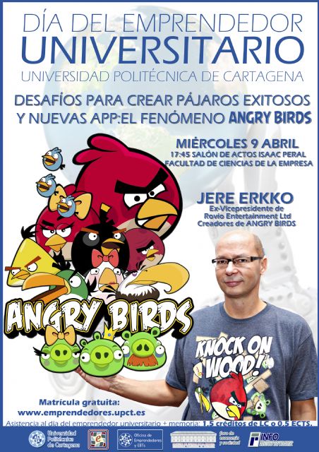 La clave del fenómeno Angry Birds en el Día del Emprendedor Universitario de la UPCT