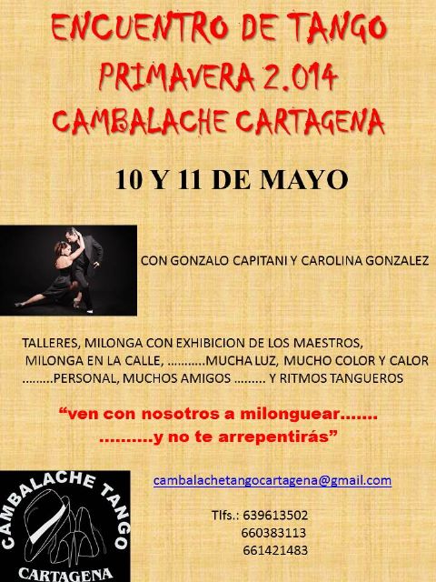 Una primavera de tango en Cartagena
