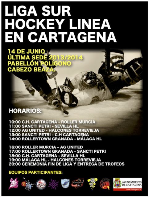 El Pabellón de Cabezo Beaza acoge la Liga Sur de hockey en línea