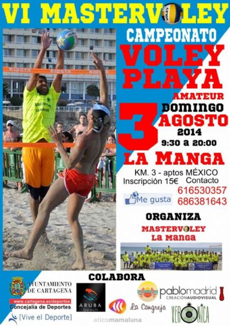 La Manga celebra este domingo su VI Master Voley