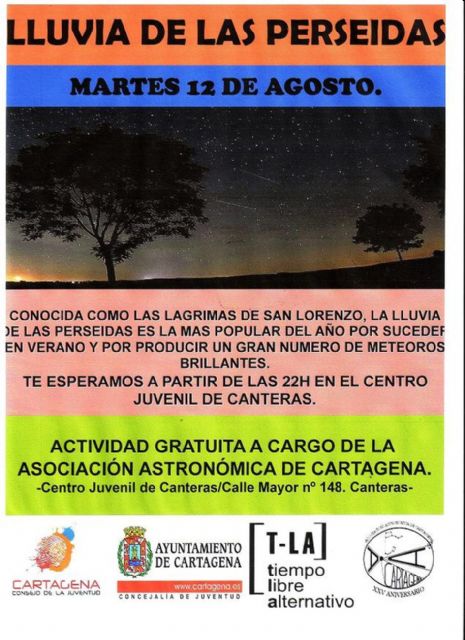 El T-LA organiza una observación astronómica de la lluvia de las Perseidas