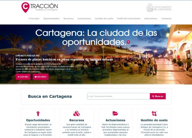 Ctracción se lanza a la red presentando a Cartagena como la Ciudad de las Oportunidades