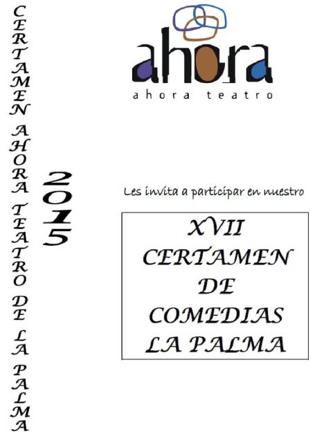 Abierto el plazo de inscripción para el Certamen de Comedias de La Palma