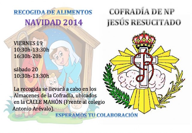 La Cofradía de NP Jesús Resucitado prepara motores para la recogida solidaria de alimentos