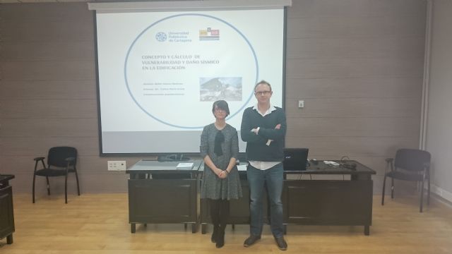 Una alumna de la Politécnica estudia cómo afectará a los edificios el máximo terremoto esperable en la Región