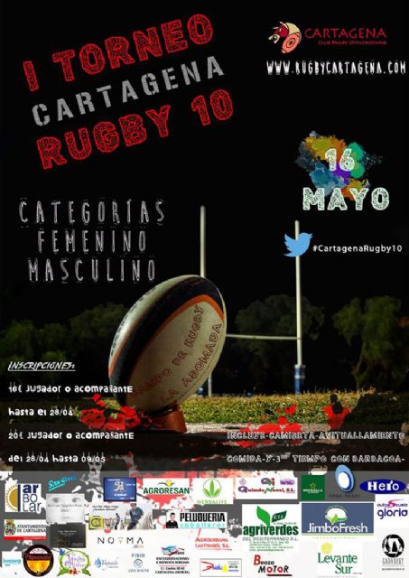El I Torneo Rugby 10 traerá a Cartagena a jugadores de todo el país