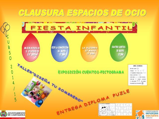 Clausura de los Espacios de Ocio de la concejalía de Servicios Sociales