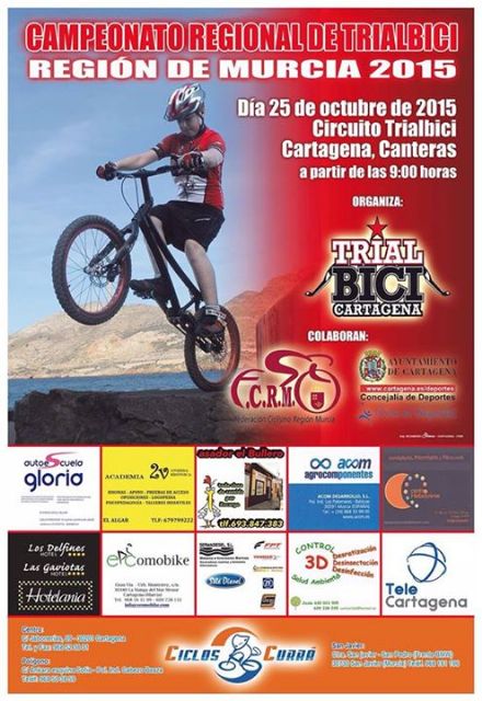 Los campeones regionales de Trialbici se proclamarán en Cartagena