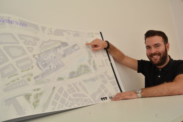 Un alumno de Arquitectura diseña una terminal de transportes para el AVE y un futuro tranvía en Cartagena
