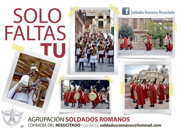 La Cofradia de Nuestro Padre Jesus Resucitado busca soldados romanos