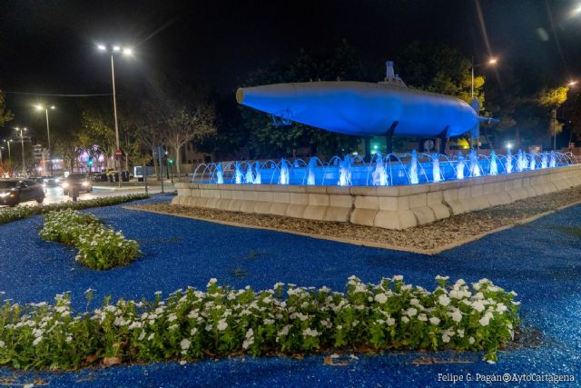 Cartagena se ilumina de azul para concienciar sobre el Autismo