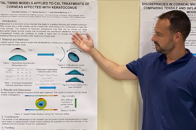 Premio internacional para la tesis de la UPCT de gemelos digitales de córneas para planificación quirúrgica