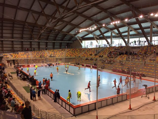 Ricardo Segado (MC) muestra el Palacio de Deportes a miembros de la oposición