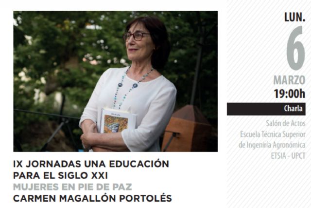 Carmen Magallón Portolés hablará de ´Mujeres en pie de paz´ en Cartagena Piensa