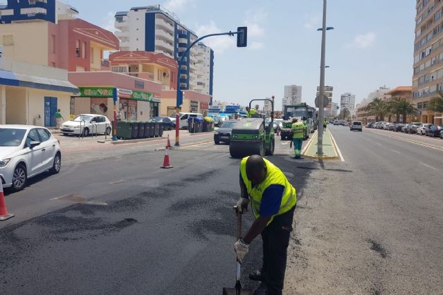 Reparación urgente de un tramo de la Gran Vía de la Manga
