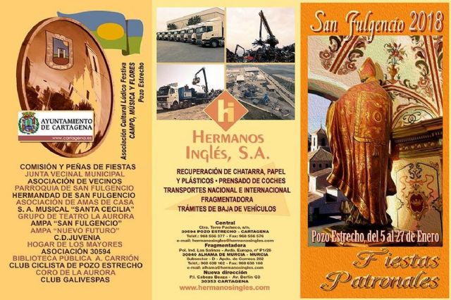 Pozo Estrecho festeja a San Fulgencio del 5 al 27 de enero