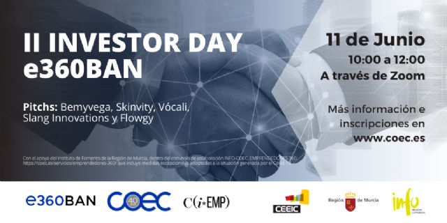 Cinco startups buscarán financiación privada en el II Investor Day e360BAN organizado por COEC