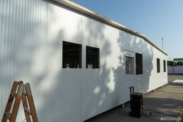 Comienza la instalación de aulas para la Unión Musical Cartagonova