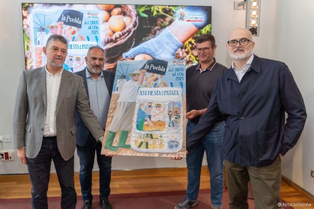Una cartel del dibujante Puebla ilustra la Fiesta de la Patata de La Puebla