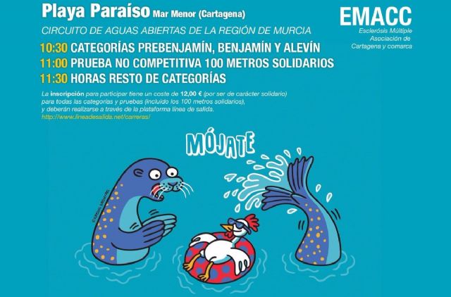 La VIII Travesia Solidaria Mar Menor se vuelve a mojar por la esclerosis multiple