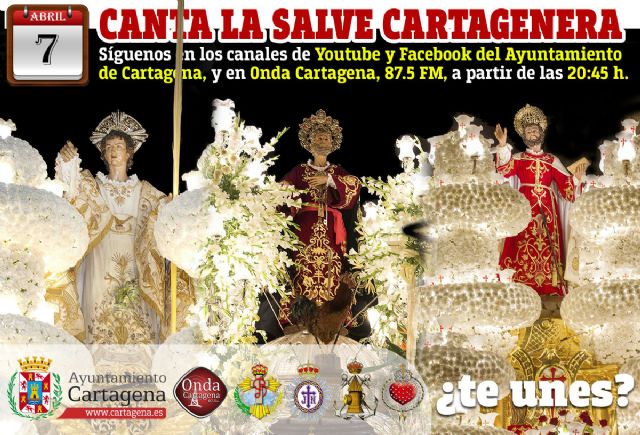 El Martes Santo también tendrá su Salve cartagenera a través de internet