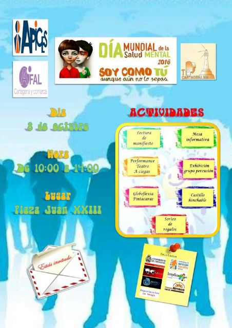 Un manifiesto invitará a romper las barreras de la discriminación en el Día Mundial de la Salud Mental