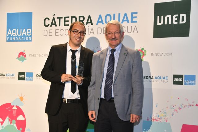 El profesor de la UPCT David Martínez gana el premio a la mejor tesis sobre economía del agua