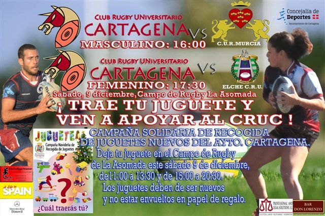 El CRU Cartagena se une a la campaña de recogida de juguetes del Ayuntamiento