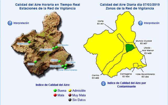 Desactivado el protocolo de actuación municipal para episodios de contaminación atmosférica en La Aljorra y Valle de Escombreras