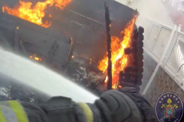 Incendio en la terraza de un dúplex de Alumbres