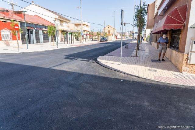 Finalizan las obras de la avenida de la Constitución de El Albujón