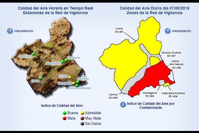 Activado el nivel 2 por superación del nivel de partículas en La Aljorra