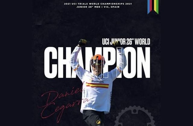 El cartagenero Dani Cegarra se proclama Campeón del Mundo Junior en la modalidad de Trialbici