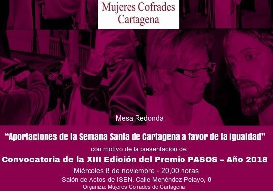 La Asociacion de Mujeres Cofrades organiza una mesa redonda sobre Igualdad y Semana Santa