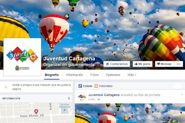 La Concejalía de Juventud informará a los jóvenes a través de las redes sociales