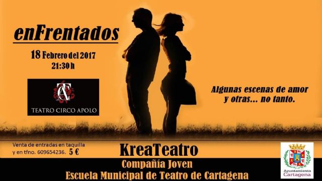 La compañia KreaTeatro llega al Teatro Circo Apolo de El Algar con Enfrentados
