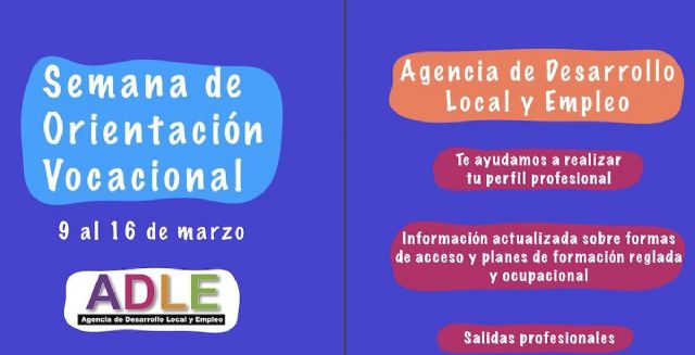 La ADLE organiza la Semana de Orientación Vocacional para asesorar en materia laboral y profesional