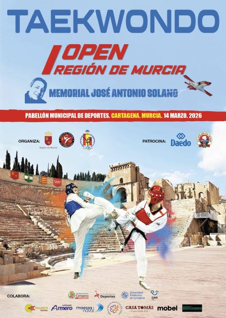 Cartagena reunirá a 250 jóvenes taekwondistas en el I Open Nacional Región de Murcia